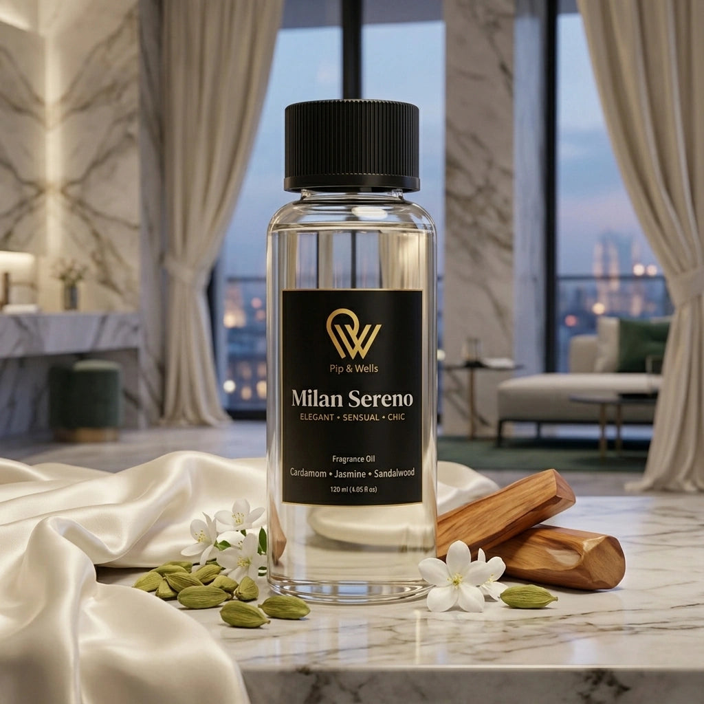 Pip & Wells Milan Sereno fragrance oil with cardamom, jasmine and sandalwood